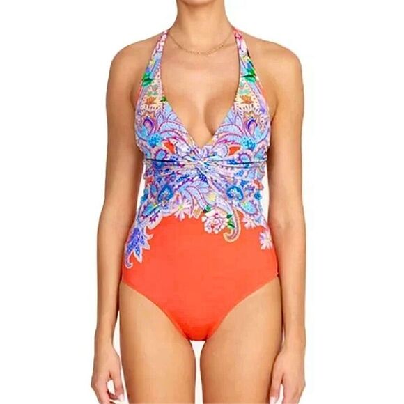 New. Johnny Was floral halter one piece swimsuit. Small. Retails $215 - Picture 7 of 13